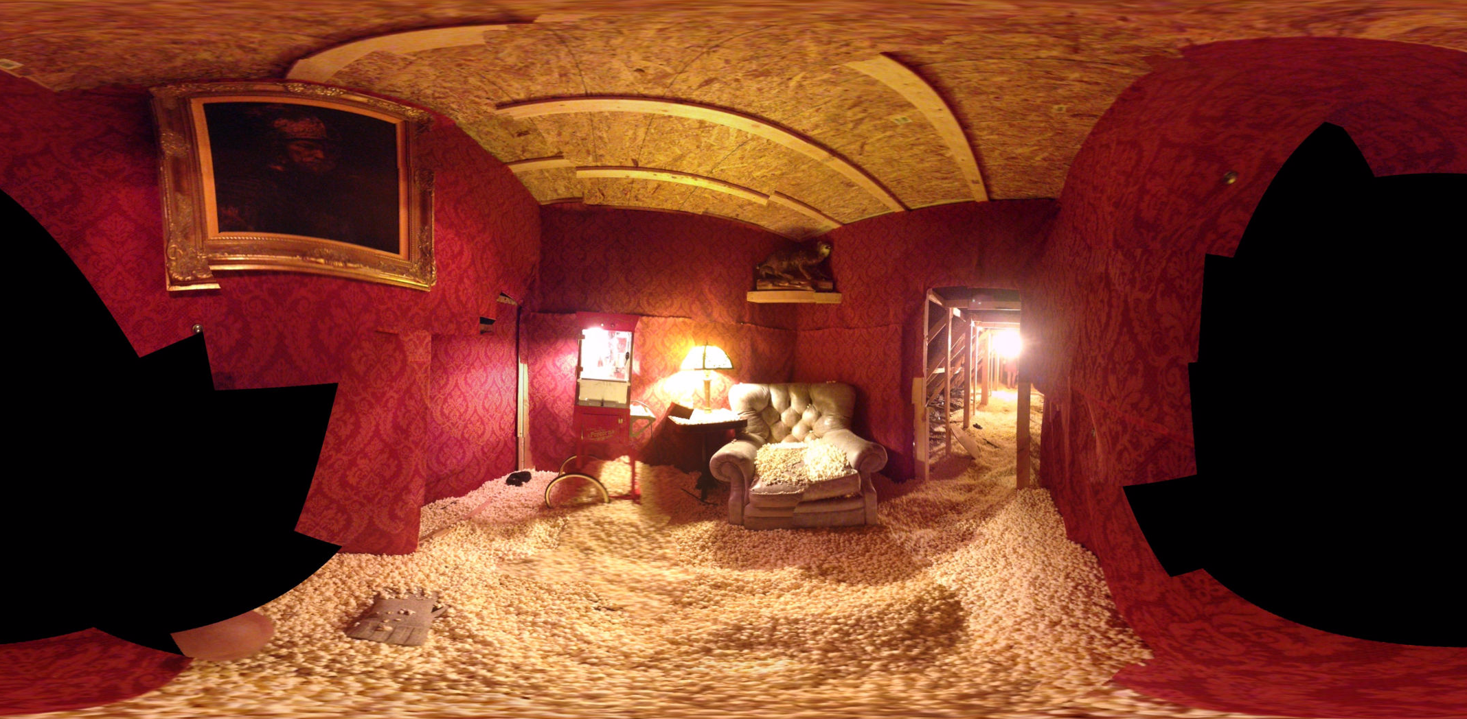 Popcorn sewer reading room.